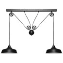 Suspension métal Ezio noir L120 cm