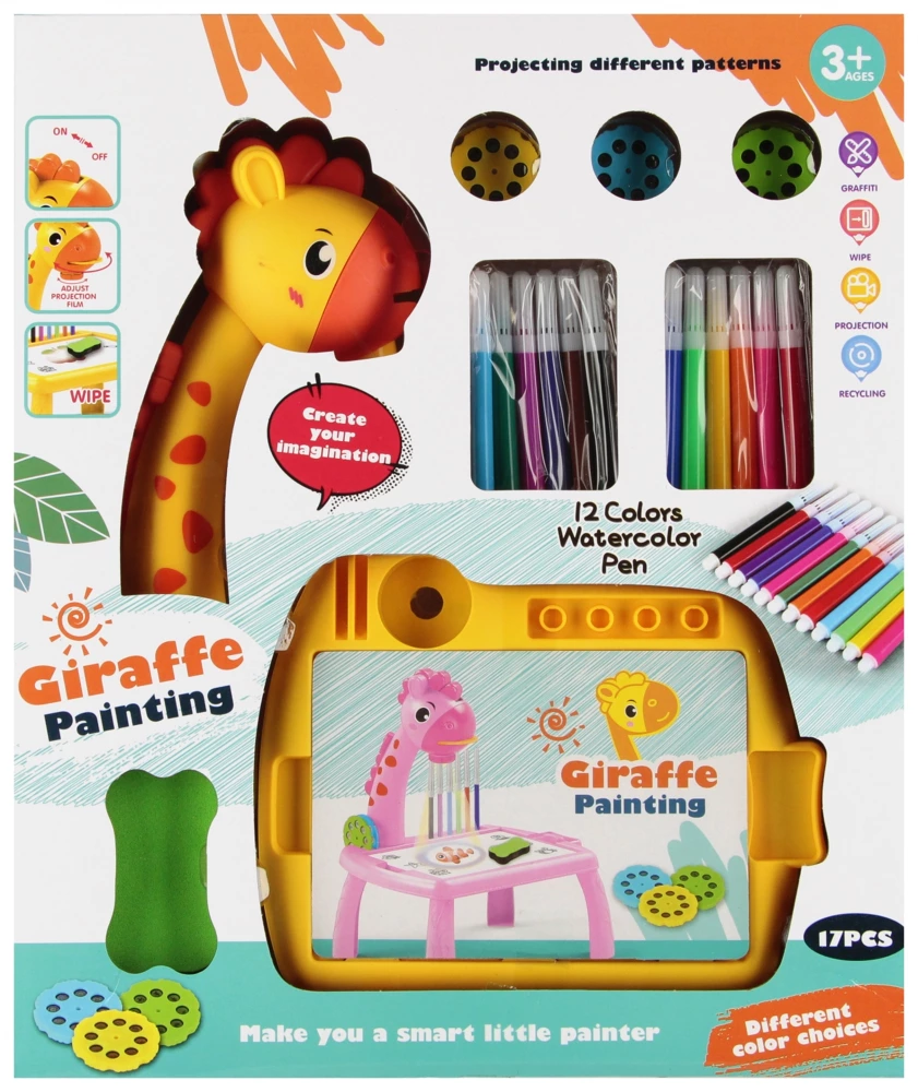 Girafe Peinture Box avec accessoires – 30x36 cm +3