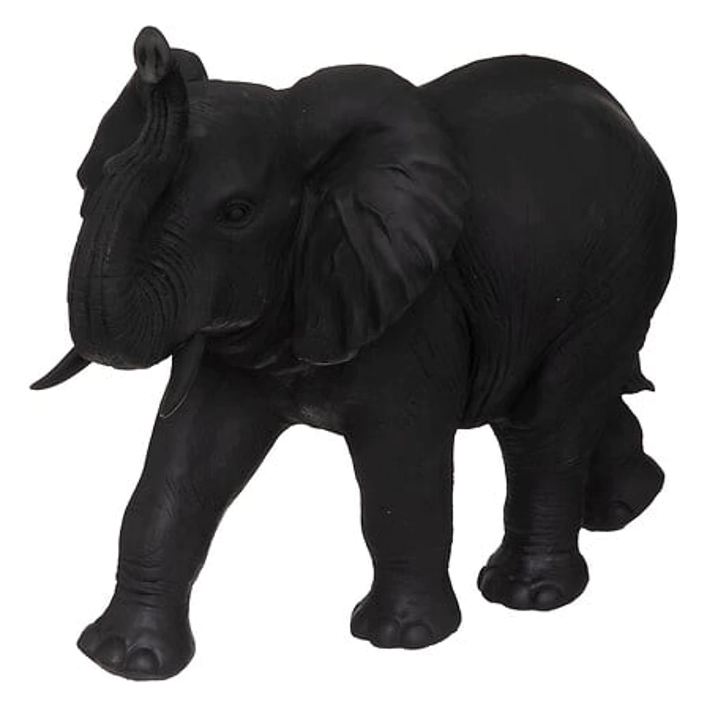 Elephant decoratif en résine Alban H52 cm – gris foncé