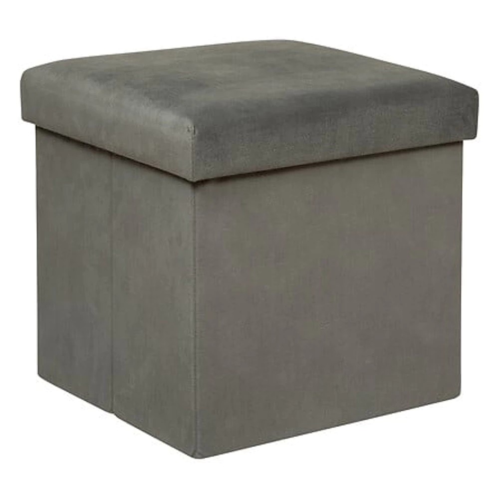 Lilou gray foldable pouf