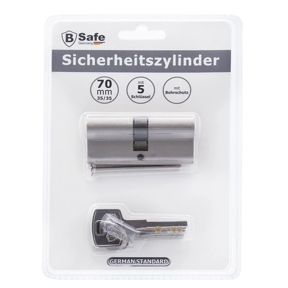 Security cylinder 70 mm (35/35) with 5 keys