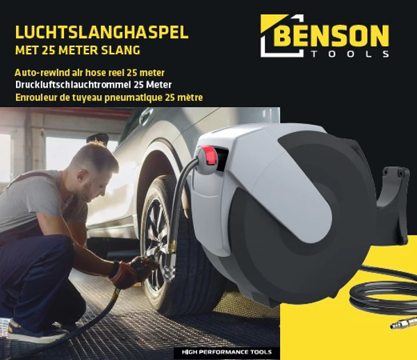 Benson Luchtslanghaspel Automatic Hose Air Reel 25M