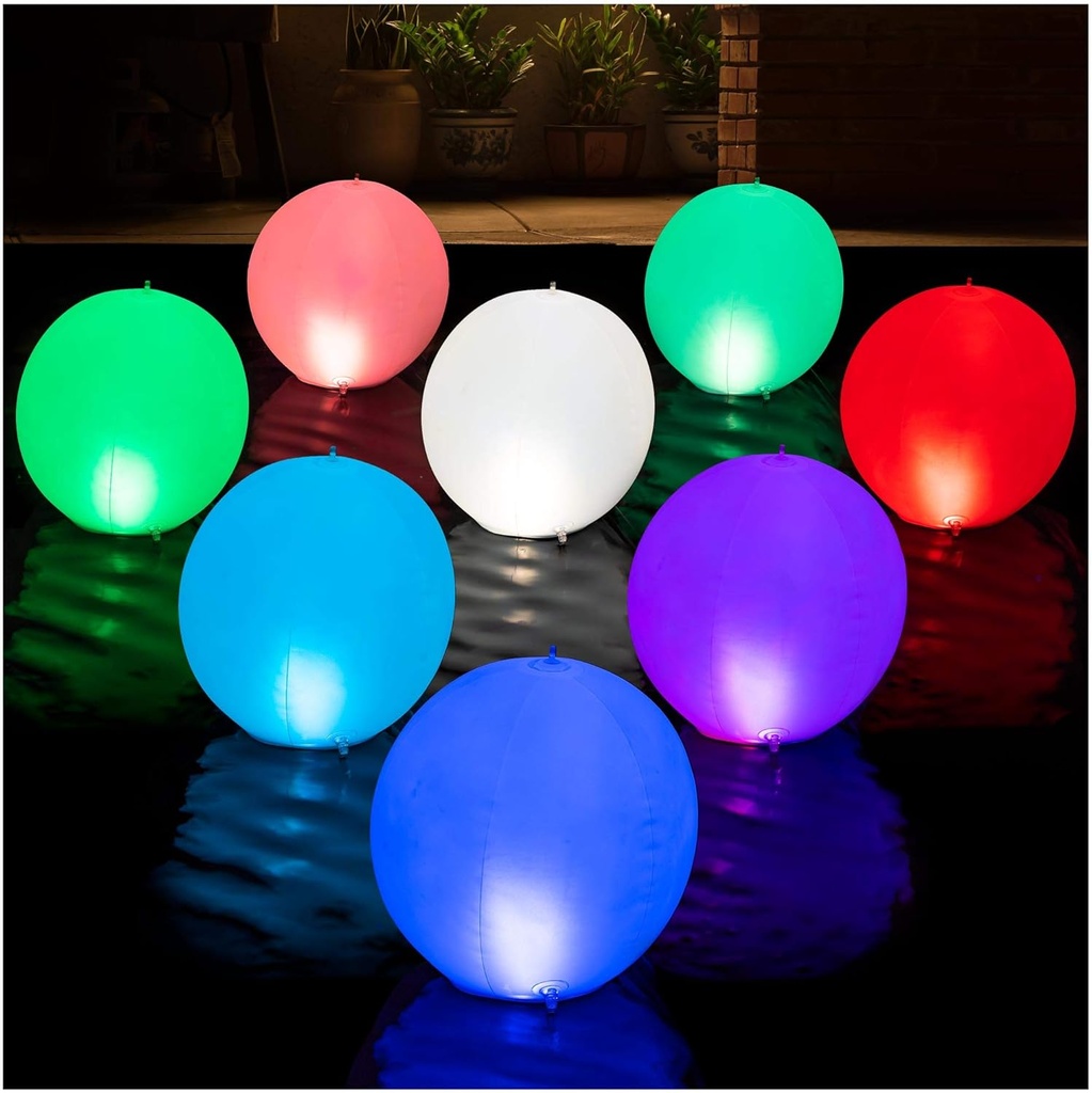 Ballon de piscine coloré solaire Hapikay 2x