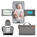 Tapis de change portable avec poche lingettes