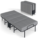 Lit pliant avec matelas – Lit d’appoint 1 place portable