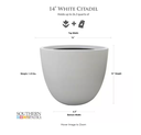 [HDR-088783] POT JARDINIERE EN PLASTIQUE BLANC 14" - 35.56cm