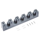 [135109] Wall Broom Hanger with 5 Supports and 6 Hooks