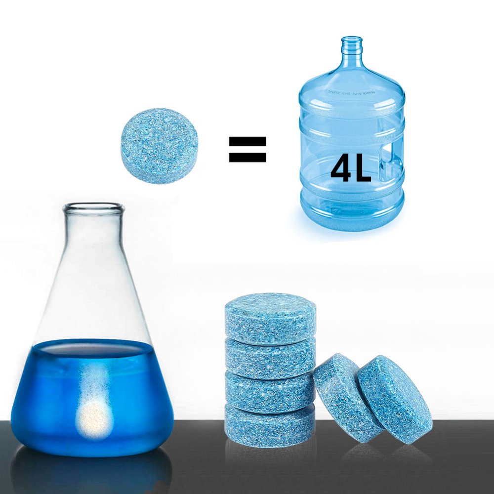 GLASS CLEANER 6 Pastilles pour 24 Litres de Lave-Glaces