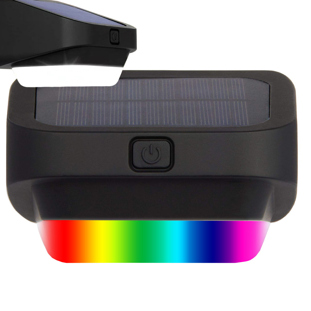 Lampe de jardin solaire LED RGB pour escaliers