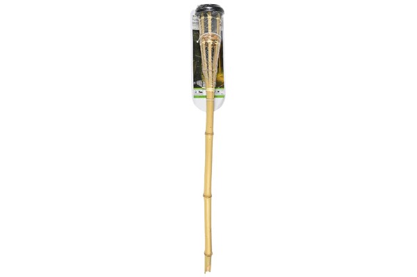 Lampe torche de jardin en bambou solaire 78 cm