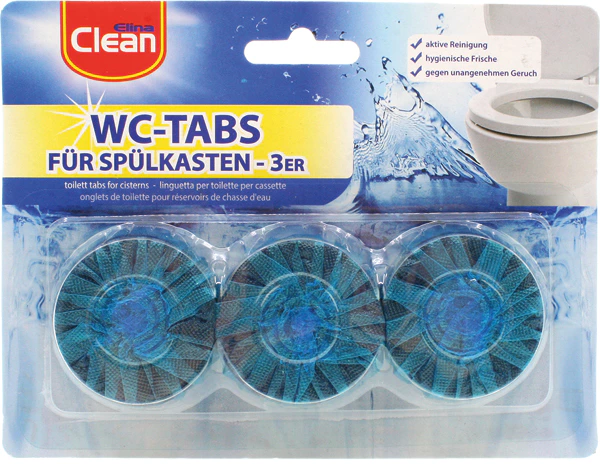 Bloc sanitaire actif 3 x 50 g pour réservoir WC