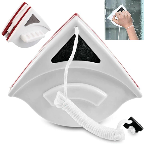 Nettoyeur de vitres double face avec raclette