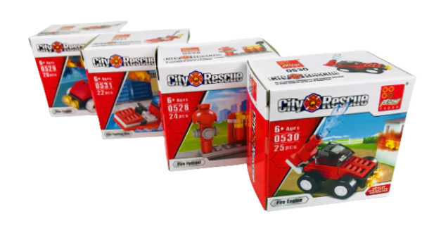 Firefighter building blocks – 7 x 7 x 4.5 cm