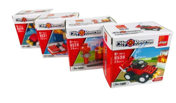 Firefighter building blocks – 7 x 7 x 4.5 cm