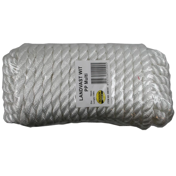 Mooring rope 16 mm x 15 m, white