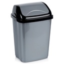 [731353 ZEN35] Gray plastic trash can 10 l
