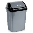 [731353 ZEN35] Gray plastic trash can 10 l