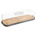 [179680 ZEN35] Plastic + bamboo baguette box