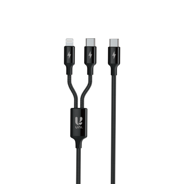 2-in-1 Type-C to Lightning and Type-C to USB Cable