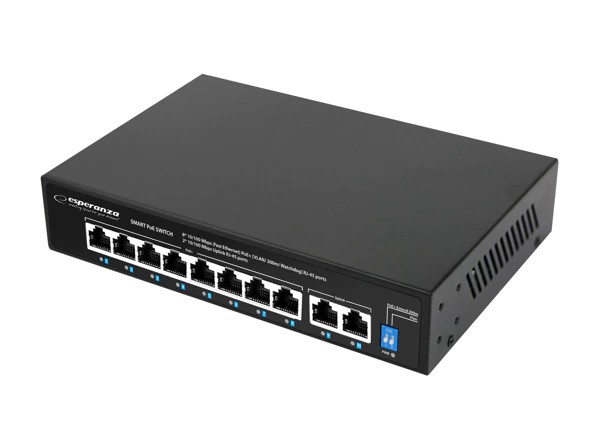 10-port 10/100 PoE switch, 96 W spotter