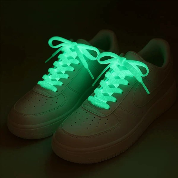 Lacets phosphorescents pour chaussures Albastre Bleu