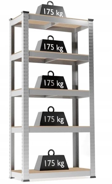 Etagere en metal, 5 niveaux, 180*90*30cm 175kg