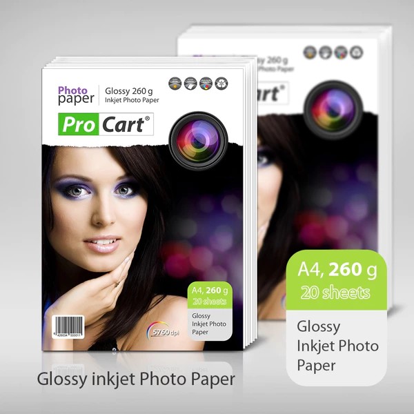 Glossy A4 260g coated photo paper