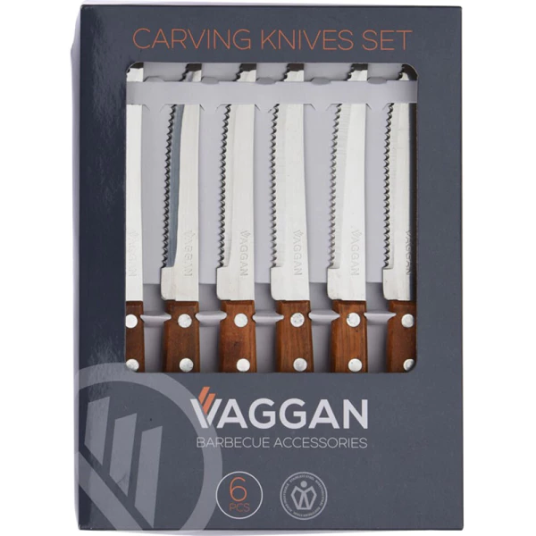 Set of 6 Vaggan steak knives – 21 cm