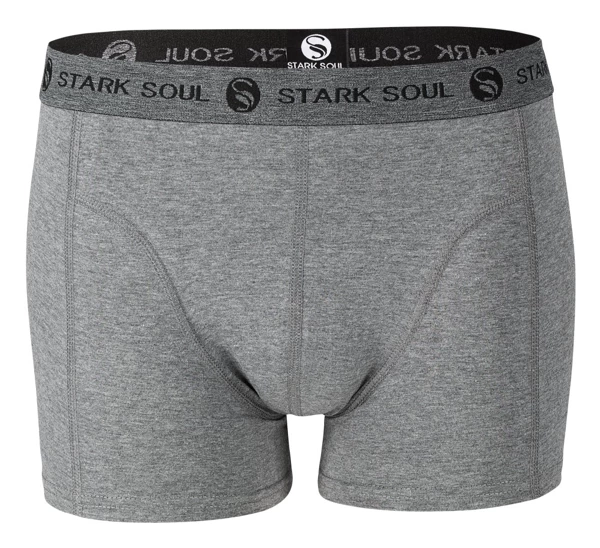 Stark Soul men's retro gray cotton boxer shorts