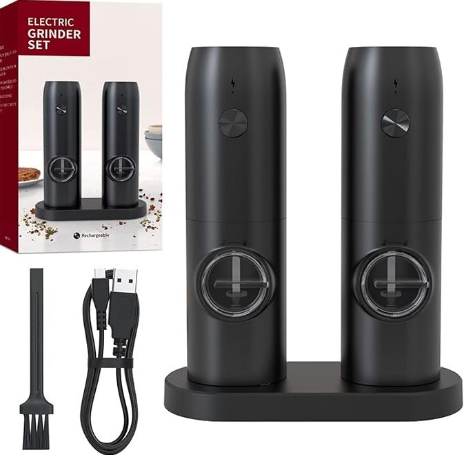 ELECTRIC SALT AND PEPPER GRINDER GRINDER SET