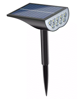 PROJECTEUR 9LED JARDIN BLANC-FROID