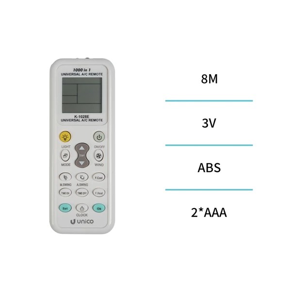 Telecommande universelle pour climatiseur blanc