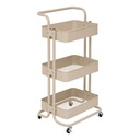 [190099A ZEN49] 3-tier beige trolley