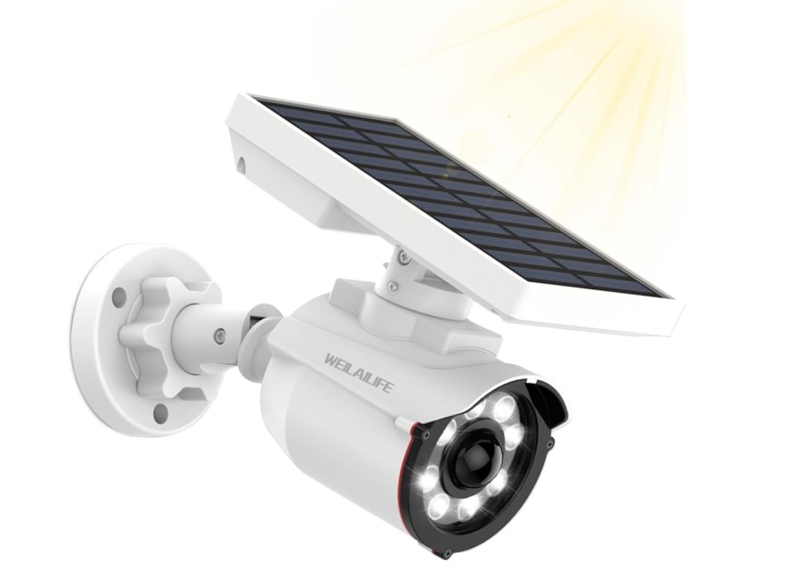 Lampe solaire avec caméra factice (imitation de surveillance)