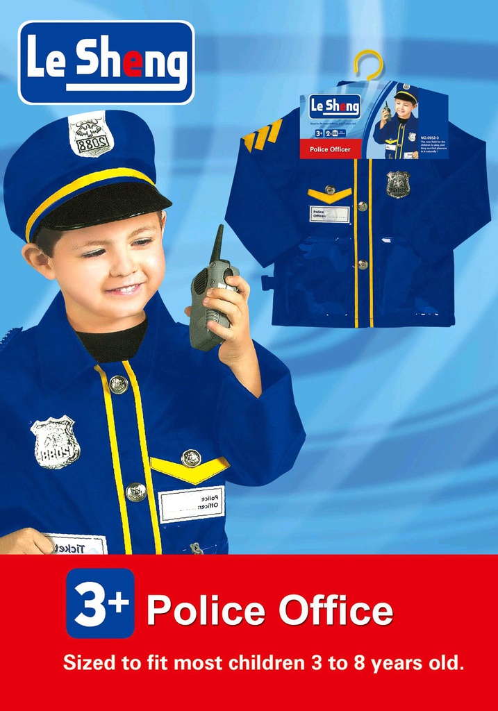 Policeman costume 3-8 years old