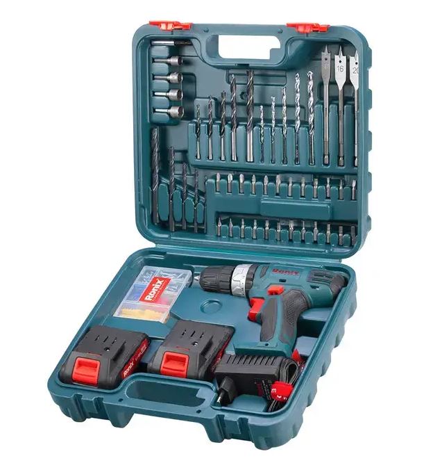 RONIX 18V Cordless Drill Driver - 53 Pieces - 10mm - 30N.m
