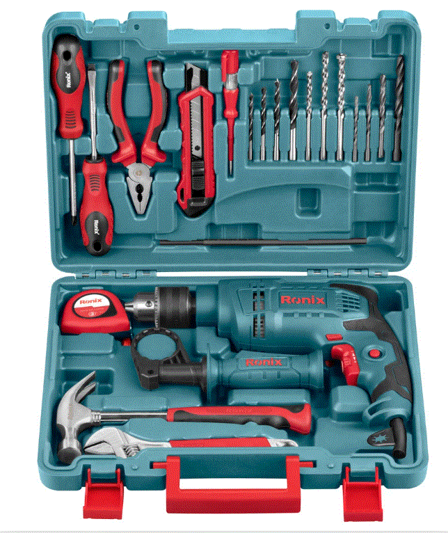 RONIX RS-0001 650W DRILL & 20V ACCESSORIES SET