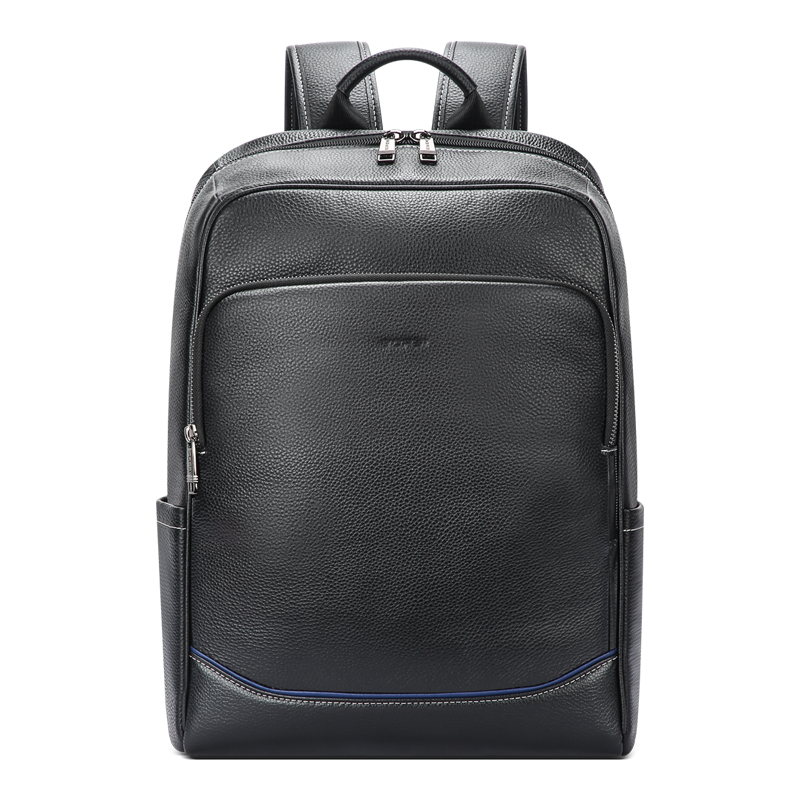 Black leather backpack 15.6"