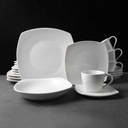 [N2] Set vaisselle blanc 20 pièces pour 4 personnes.