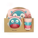 [YY-006 Hibou] Set de vaisselle Hibou en fibre de bambou écologique