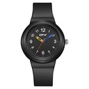Montre en silicone pour enfants. Bleu, Rose ou Noir. (Noir)