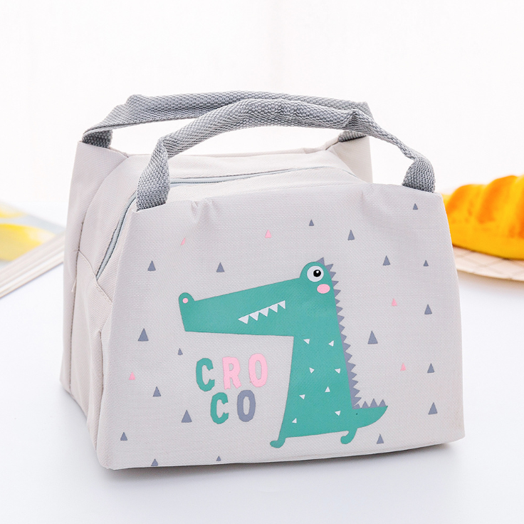 Sac isotherme imprimé croco, repas des enfants.