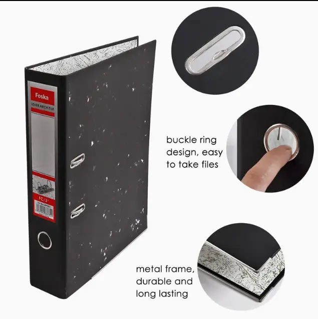 A4/7.62cm CARDBOARD LEVER - BLACK FOSKA MACHINE