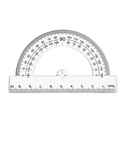 180 ° rapporteur + 10cm plastic region