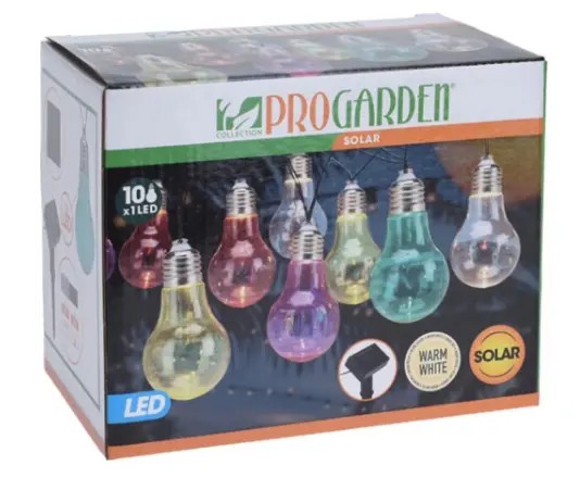 Party Lighting - Solar Lamp - 10 LED Lights