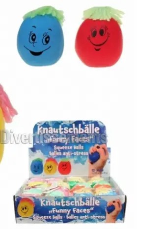 Balle anti-stress monsieur patate MIX 6cm 