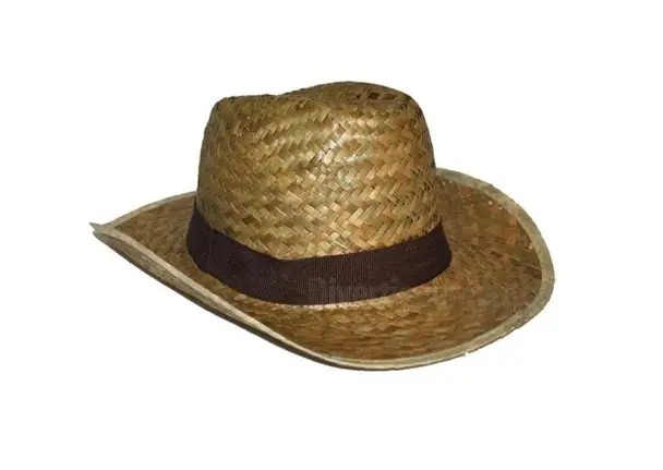 Chapeau cowboy en paille nature enfant 