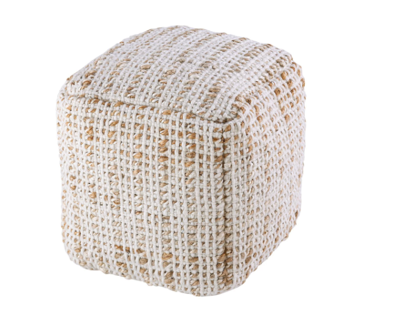 Pouf carre jute 45x45x45cm