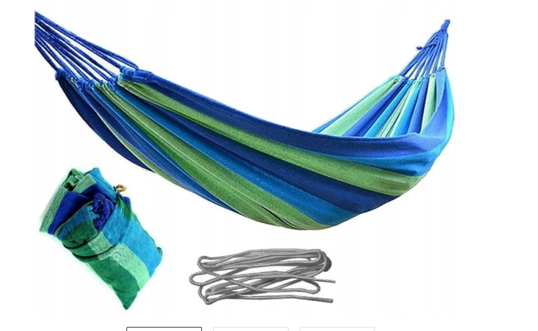 Hamac de jardin suspendu 80 x 220 cm