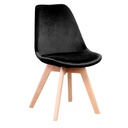 [CHS-DLC-R003 NOIR] 2x CHAISE EPICURE  - EN VELOUR NOIR